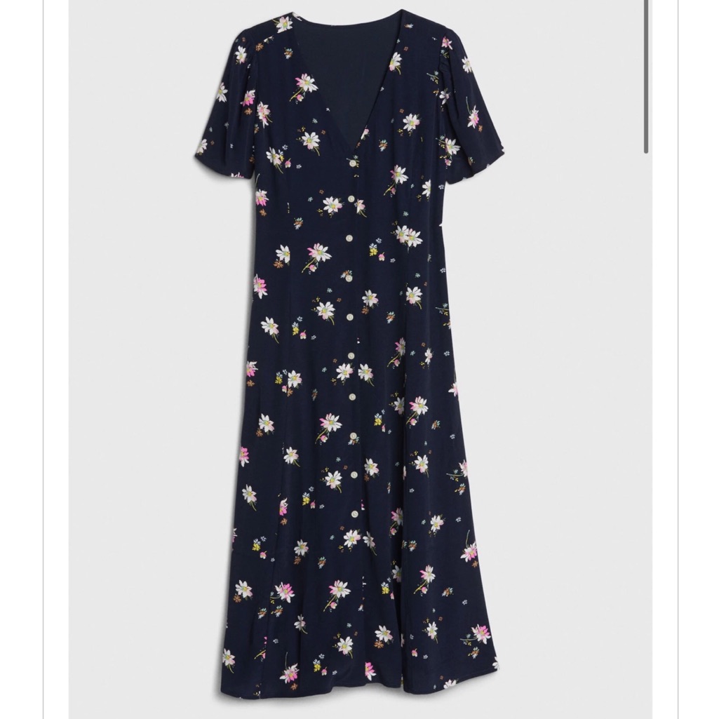 Old Navy Button-Front Midi Dress